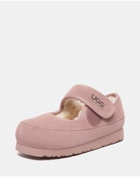 EVERAU - Australian Shepherd Ugg Millie Kids Cow Suede Upper Loafer Oxfords Flats