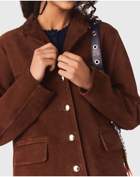 Maje - Vuede Leather Blazer