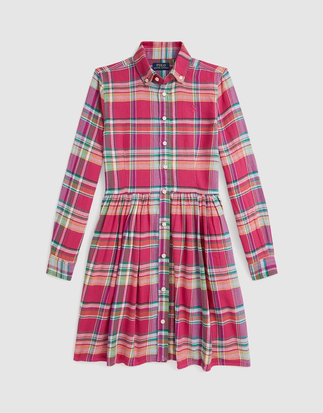 Polo Ralph Lauren - Plaid Cotton Madras Shirtdress - Teens