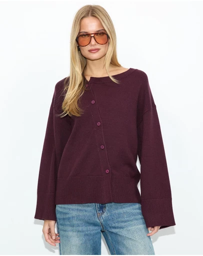 Dazie - Zara Asymmetric Knit Jumper
