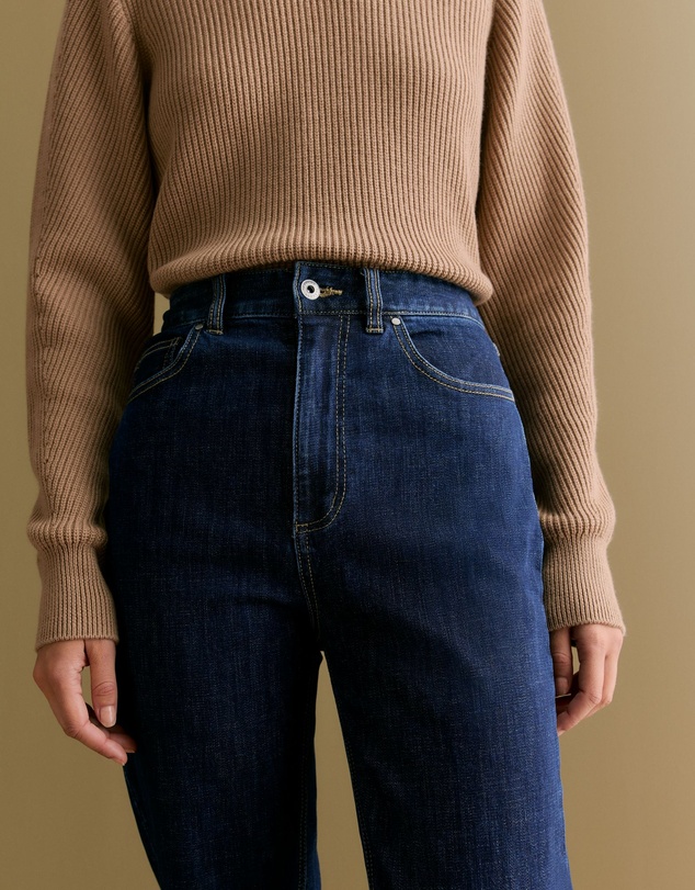 Trenery - High Rise Straight Leg Jean in Washed Indigo