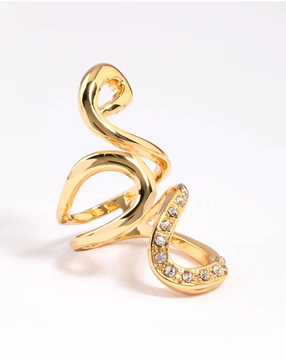 Lovisa - Gold Plated Swirly Wrapped Ring
