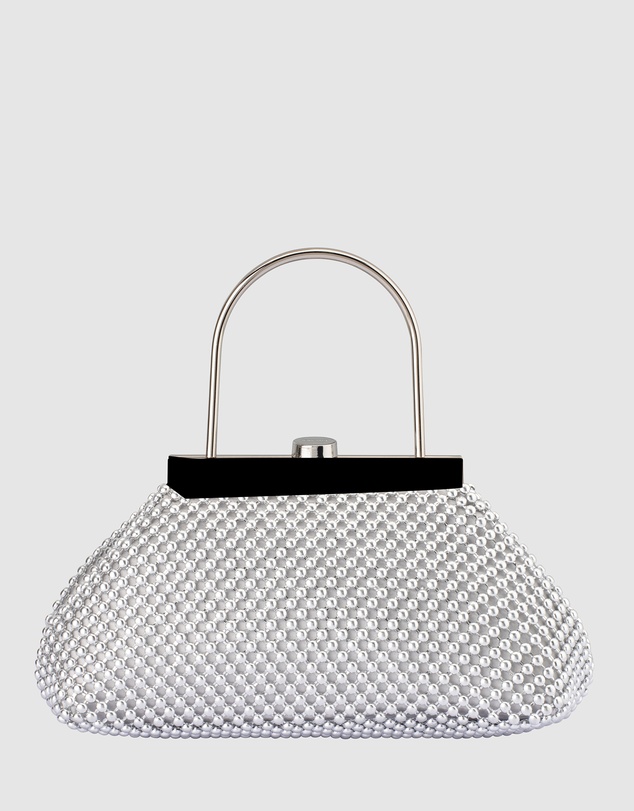 Olga Berg - Mimi Ball Mesh Frame Bag