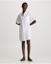 Calvin Klein - Relaxed Linen Blend Shirt Dress