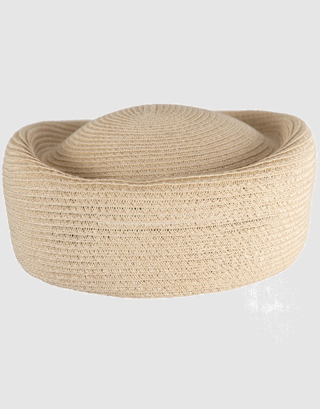 Max Alexander - Beige Braid Pillbox Hat