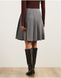 Atmos&Here - Elspeth Pleated Knee Length Skirt