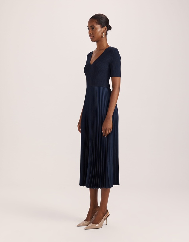 SABA - Vicky V Neck Mixed Media Dress