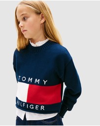 Tommy Hilfiger - Heritage Flag Rib-Knit Relaxed Jumper - Teens