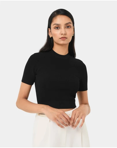 Forcast - Murphy Crop Knit Top