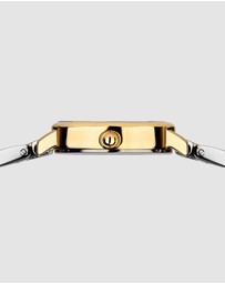 Bering - Bering Classic Ladies 26mm White Dial Two Tone Metal Strap Watch