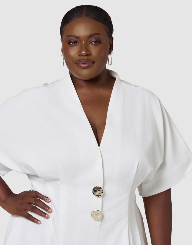 Something 4 Olivia - Blair Linen Midi Dress