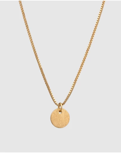 Elli Jewelry - Necklace with Platelet Pendant 925 Sterling Silver Gold-plated