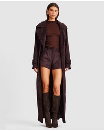 SNDYS - Sutton Faux Suede Trench Coat