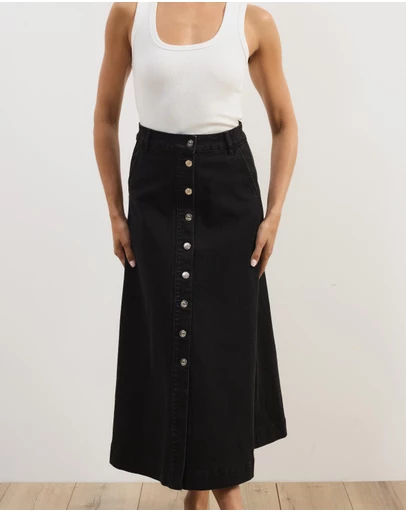 Atmos&Here - Aston Denim Midi Skirt