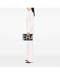 Pre-Loved by Azura Reborn - Pre-Loved Coated Canvas Camellia Logo Wristlet Clutch