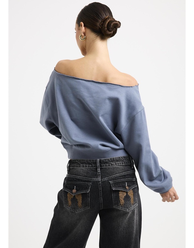 Neon Hart - Cisco Scripted Off Shoulder Top