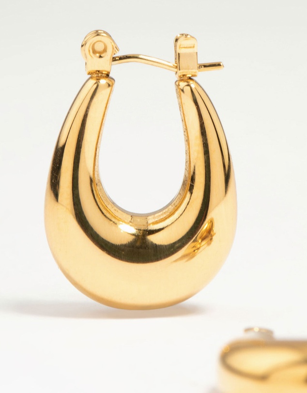 Lovisa - Waterproof Gold Plated Stainless Steel Half Hoop Earrings