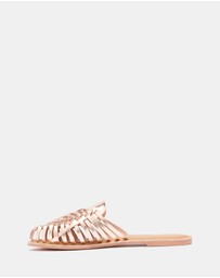 Just Because - Telugu Leather Flat Sandals