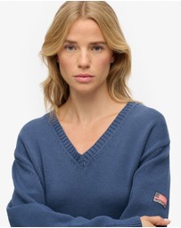 Superdry - Oversized V Neck Jumper