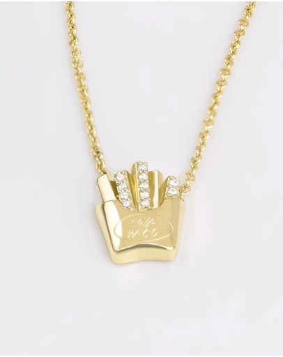 Wanderlust + Co - Fries Gold Necklace