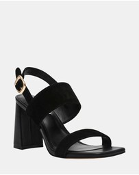 Steve Madden - Wendie Black Suede Heels