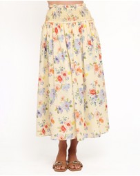 Petal & Pup - Saskia Maxi Skirt - Lemon Floral