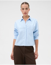 Oroton - Oxford Cropped Shirt
