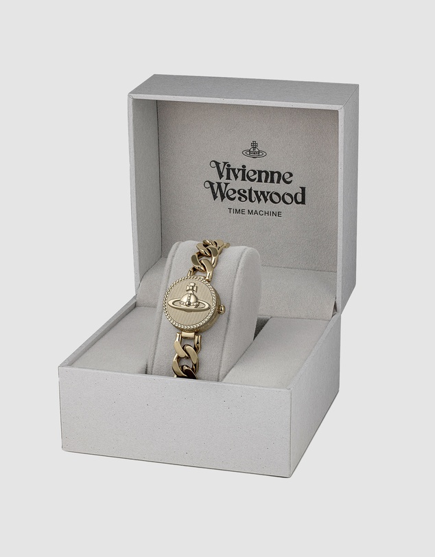 Vivienne Westwood - Vivienne Westwood Orb Button 25mm Gold Strap Watch