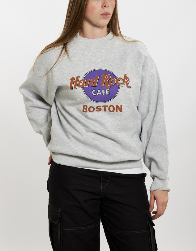 Vintage by The Real Deal - Pre Loved - 90s Hard Rock Cafe 'Boston' Sweatshirt