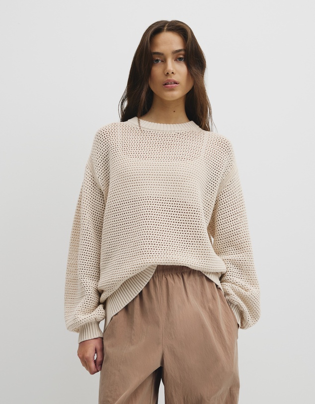 Country Road - Longsleeve Relaxed Crochet Knit