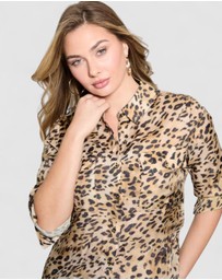 GUESS - Cheetah Print Enora Equipment Shirt