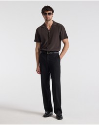 Calibre - Straight Leg Wool Pants Black