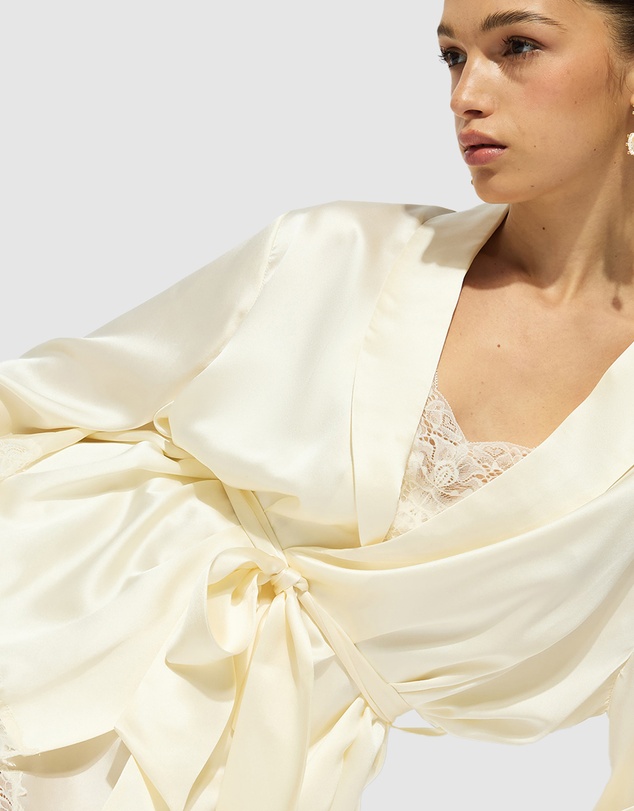 GINIA - Silk Lace Robe
