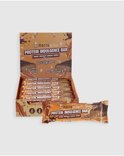Macro Mike - Peanut Choc Caramel Crunch Protein Indulgence Bar - 12x50g