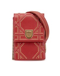 Pre-Loved by Azura Reborn - Pre-Loved Studded Lambskin Vertical Diorama Crossbody