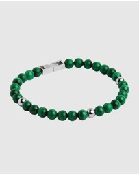 Najo - Atlas 6mm Malachite & Steel Bracelet
