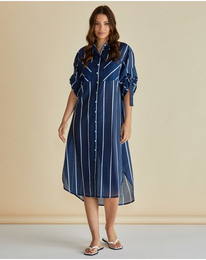 Navy/White Stripe