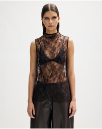 Minima Esenciales - Fenn Lace High Neck Top