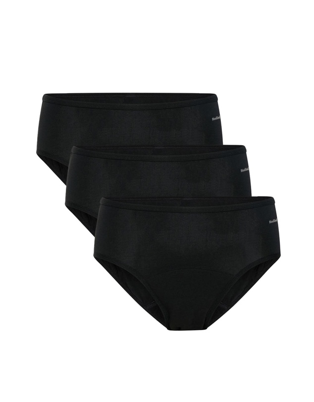 Modibodi - Basic Mid-Rise Period Underwear Brief Moderate Absorbency 3 Pack