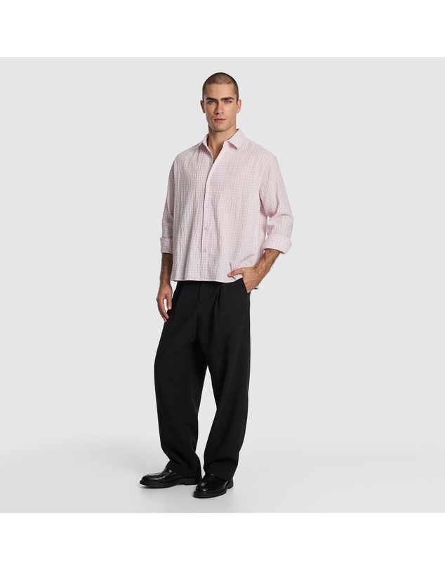 yd. - Milano Textured Check Shirt