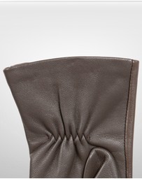 DENTS - Touchscreen 3 Point Silk-Lined Leather Gloves with Buttons