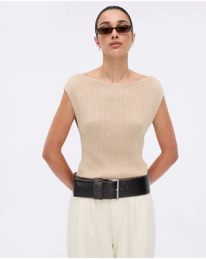 Minima Esenciales - Nalu Organic Cotton Cashmere Blend Knitted Top