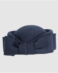 Max Alexander - Felt Navy Pillbox Hat