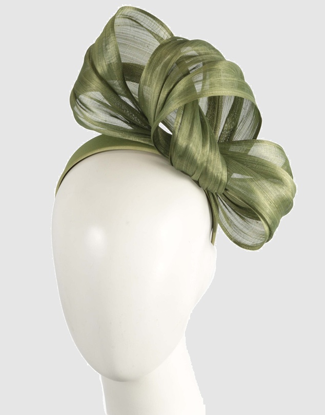 Fillies Collection - Bespoke Olive Bow Racing Fascinator