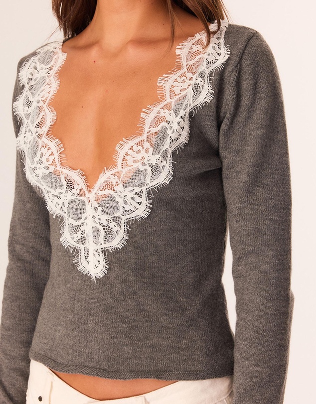 SNDYS - Danie Lace Knit Top
