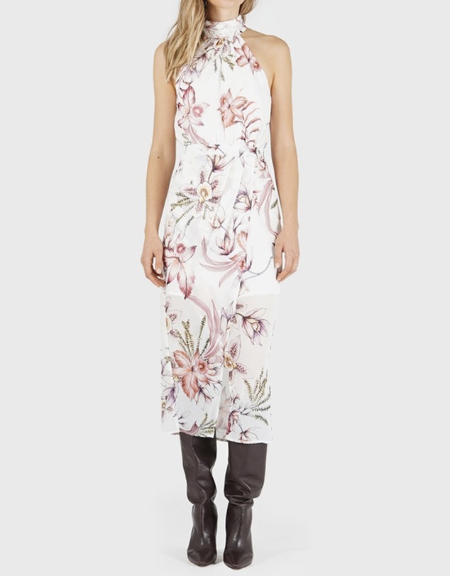 Amelius - Blushing Orchid Midi Dress