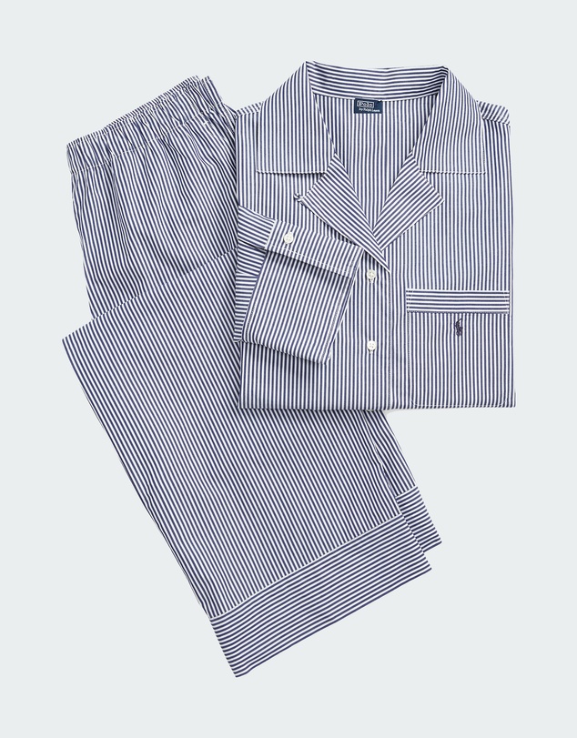 Polo Ralph Lauren - Shirting Stripes Cotton Long Sleeve Button Down Pyjama Set