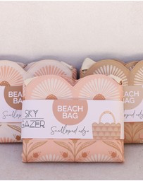 Sky Gazer - Scalloped Edge Beach Bag- Rosebud Cream