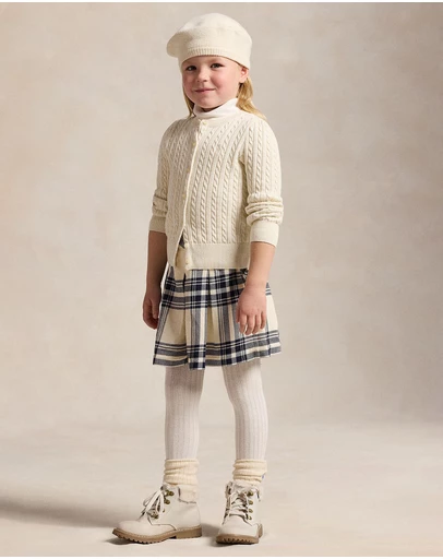 Polo Ralph Lauren - Metallic Mini-Cable Cardigan - ICONIC EXCLUSIVE - Kids