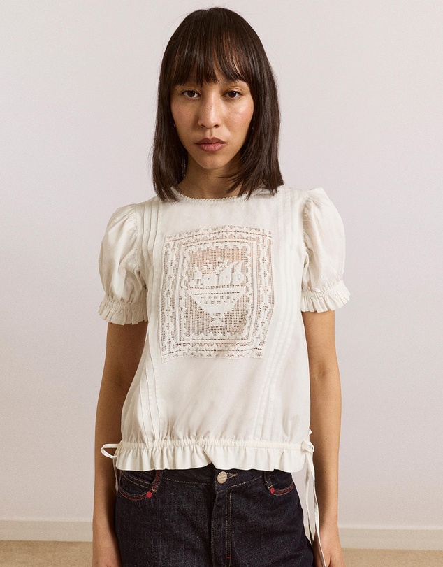 Damson Madder - Mabel Lace Insert Blouse